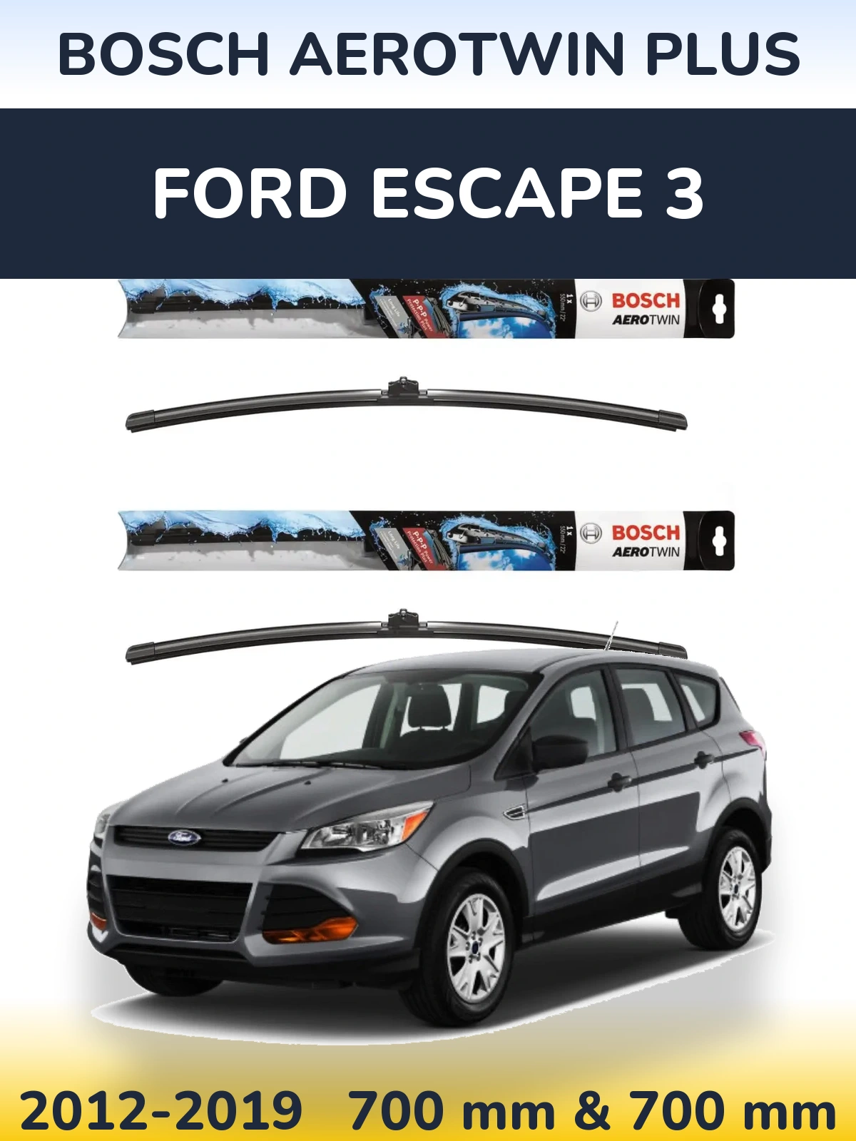 Torkarblad BOSCH AeroTwin Plus för Ford Escape 3