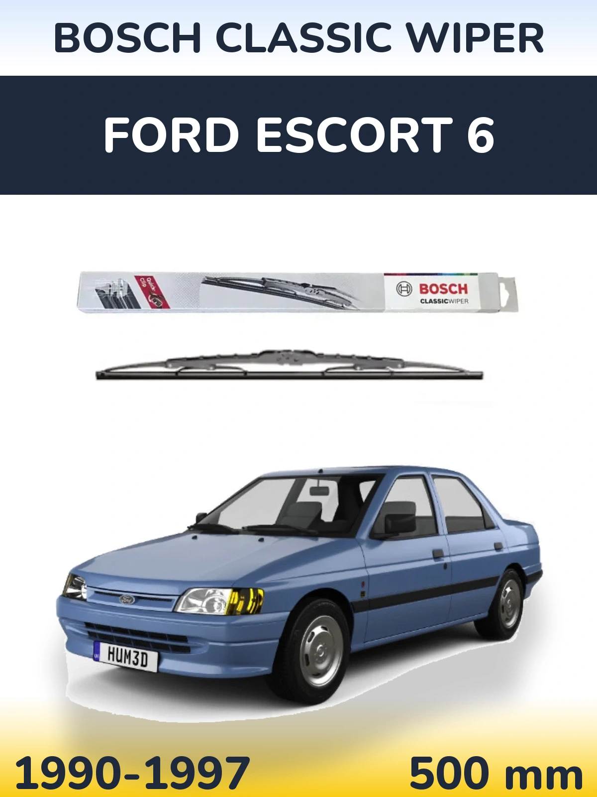 Torkarblad BOSCH Classic Wiper för Ford Escort 6