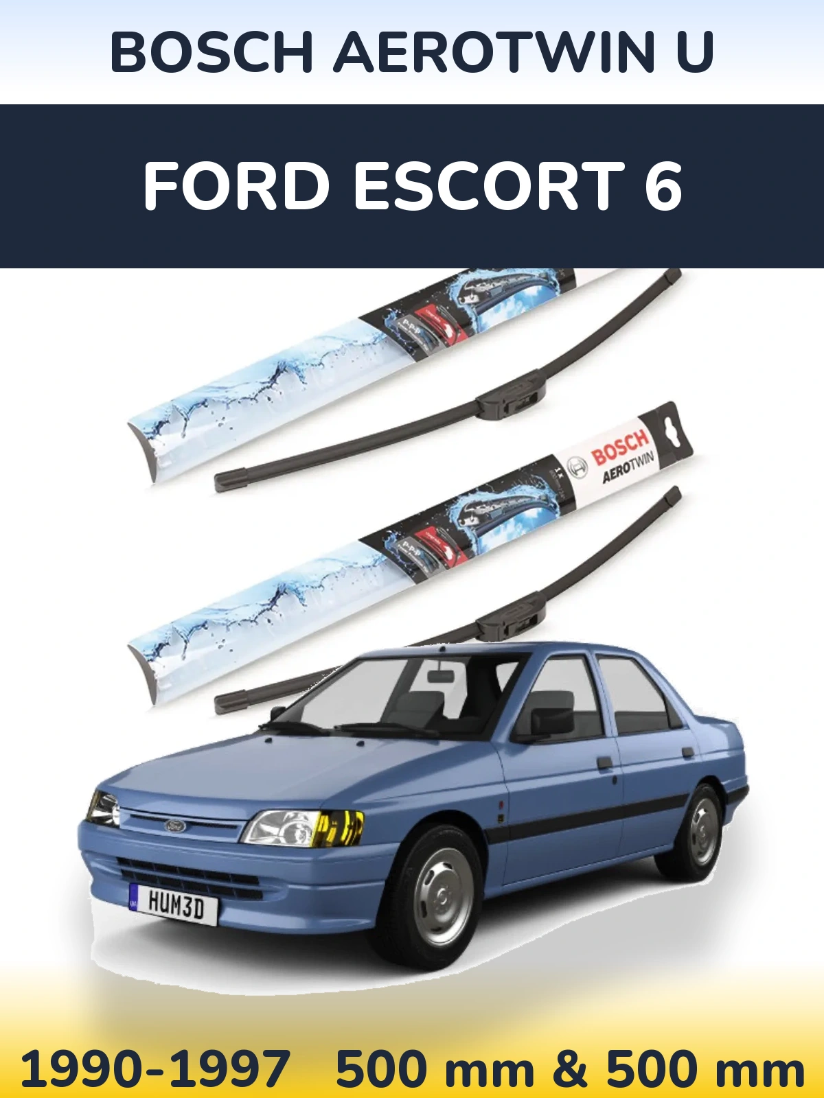 Torkarblad BOSCH AeroTwin U för Ford Escort 6