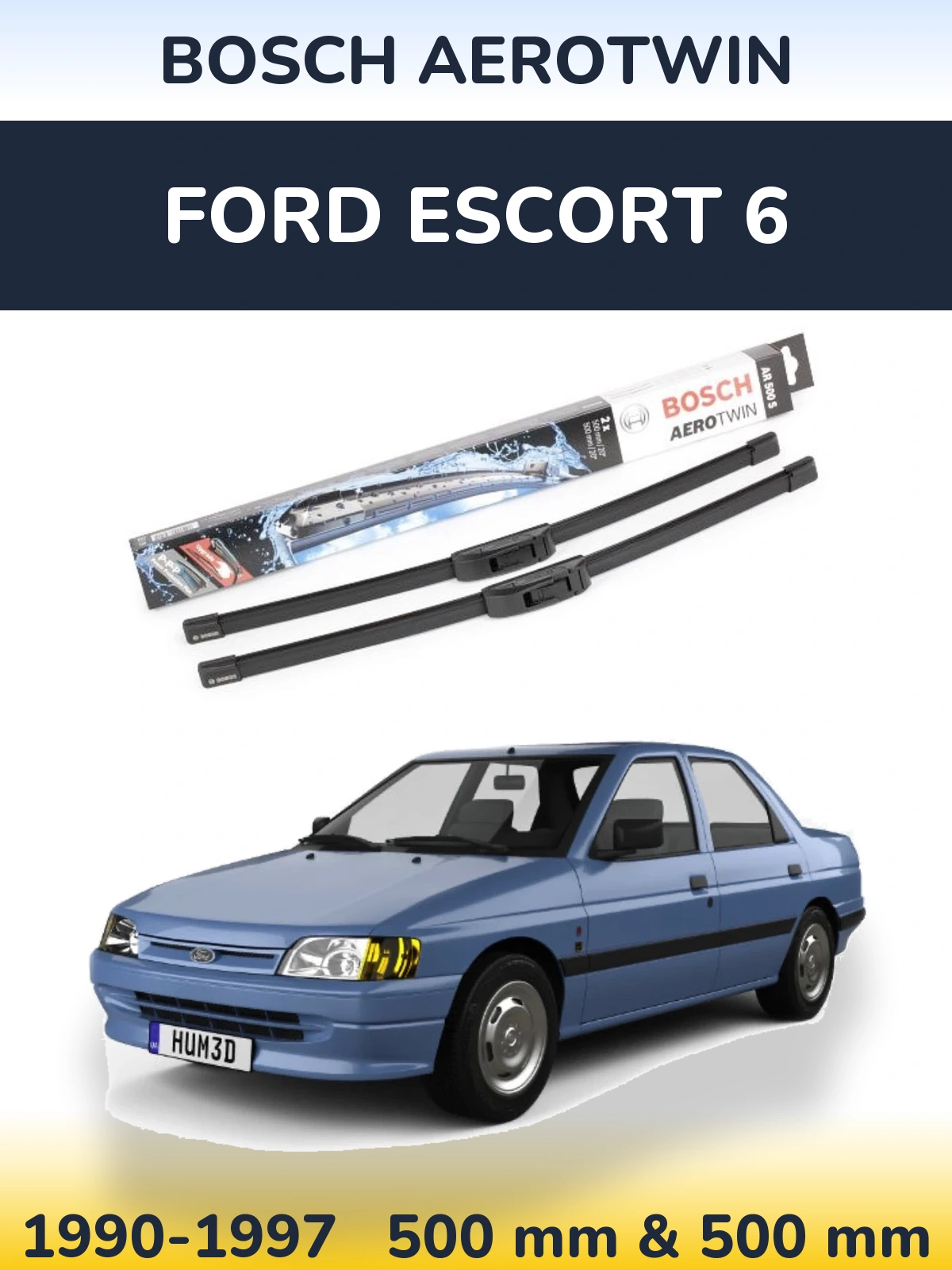 Torkarblad BOSCH AeroTwin för Ford Escort 6