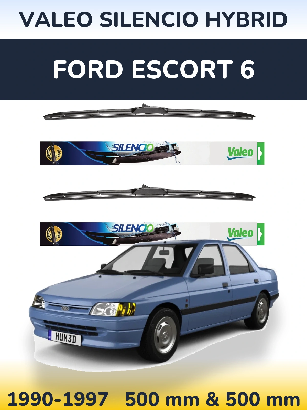 Torkarblad Valeo Silencio Hybrid för Ford Escort 6