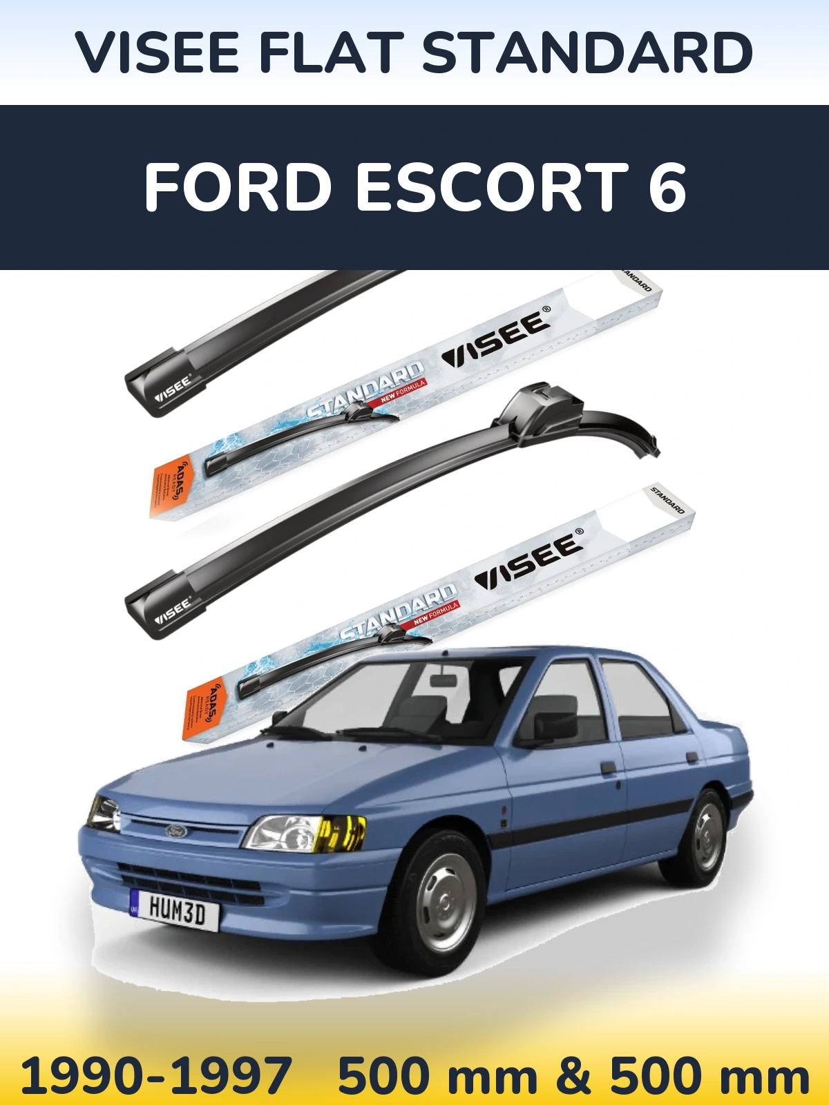 Torkarblad VISEE FLAT STANDARD för Ford Escort 6