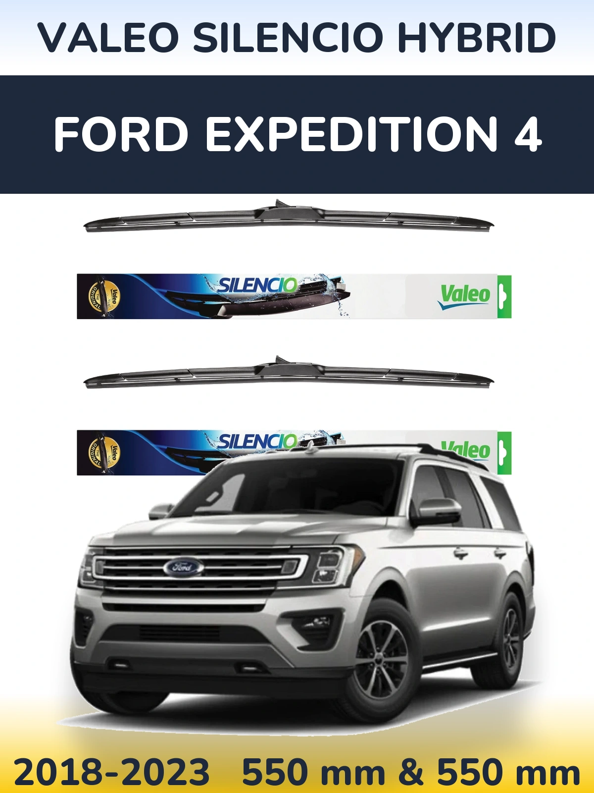 Torkarblad Valeo Silencio Hybrid för Ford Expedition 4