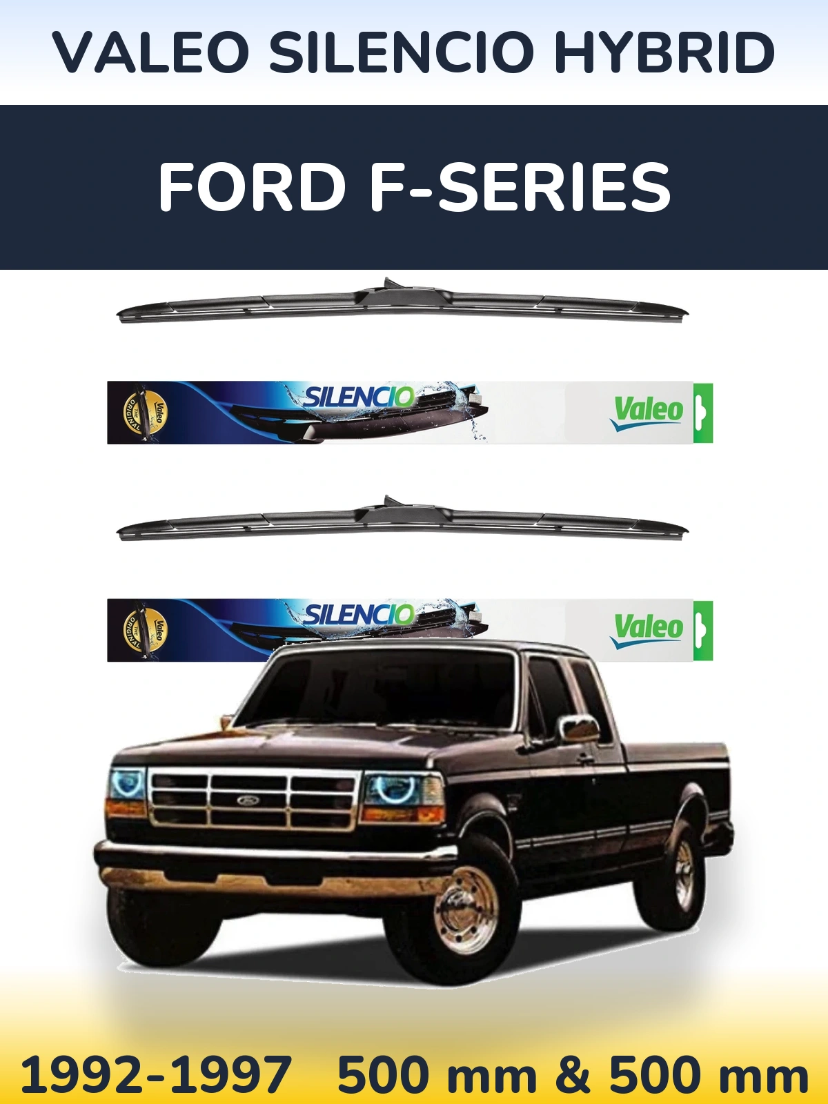 Torkarblad Valeo Silencio Hybrid för Ford F-series