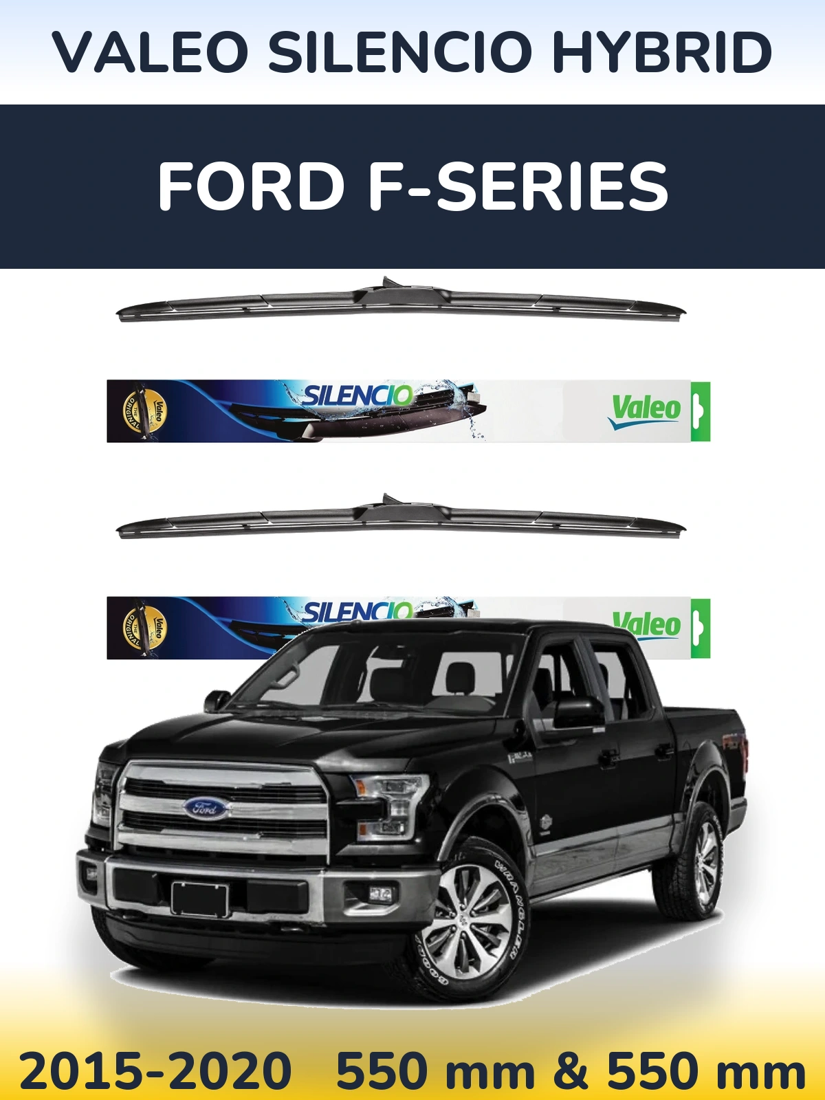 Torkarblad Valeo Silencio Hybrid för Ford F-series