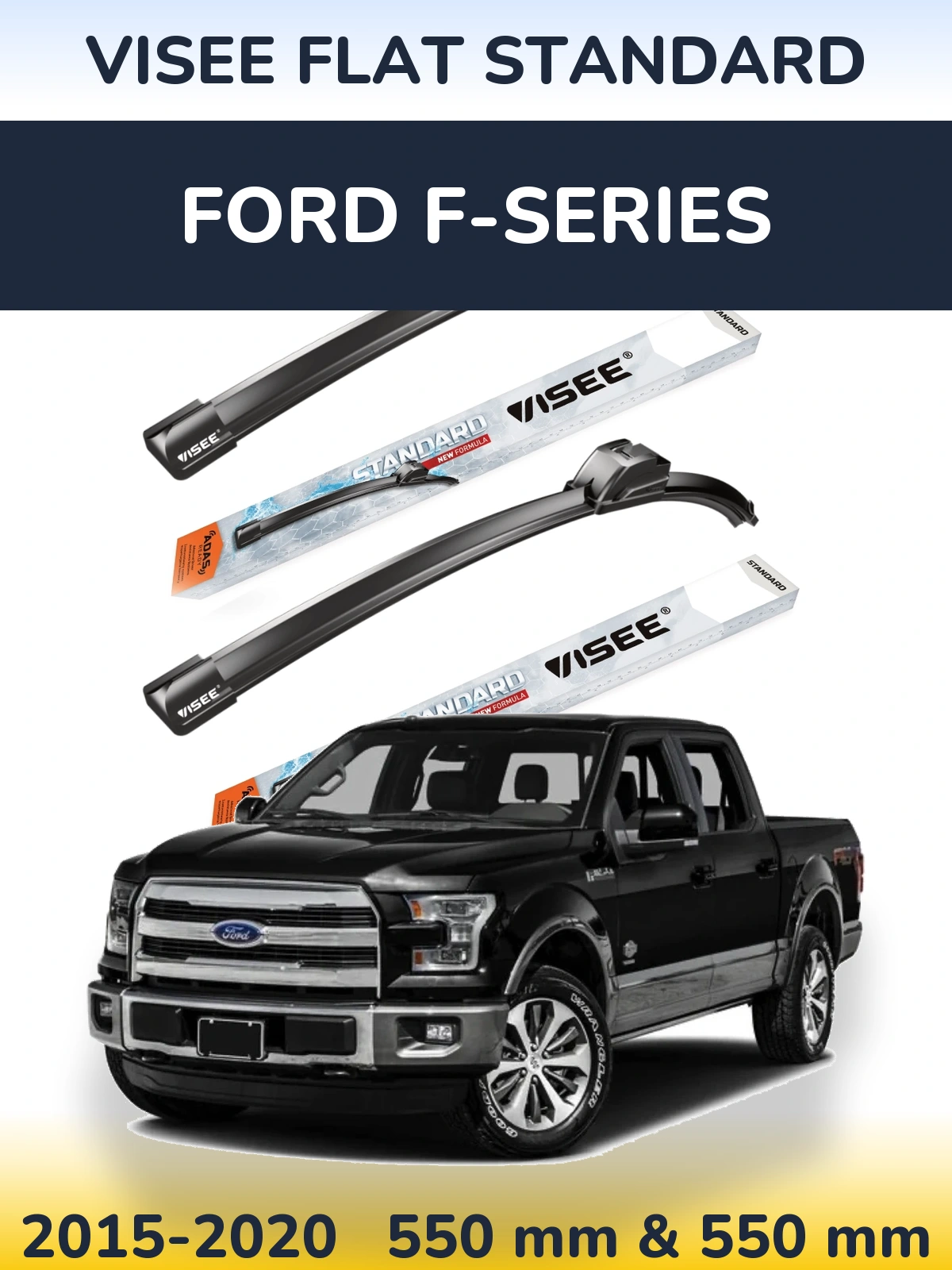 Torkarblad VISEE FLAT STANDARD för Ford F-series