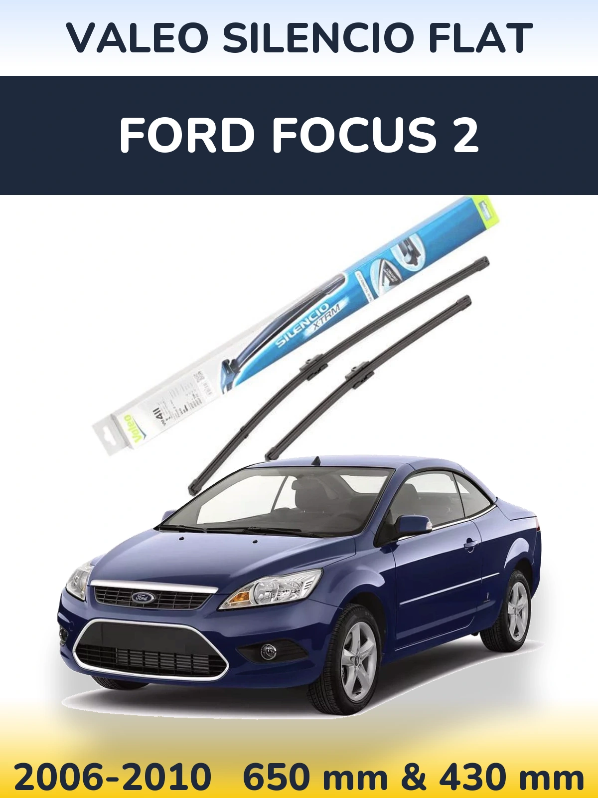 Torkarblad Valeo Silencio Flat för Ford Focus 2