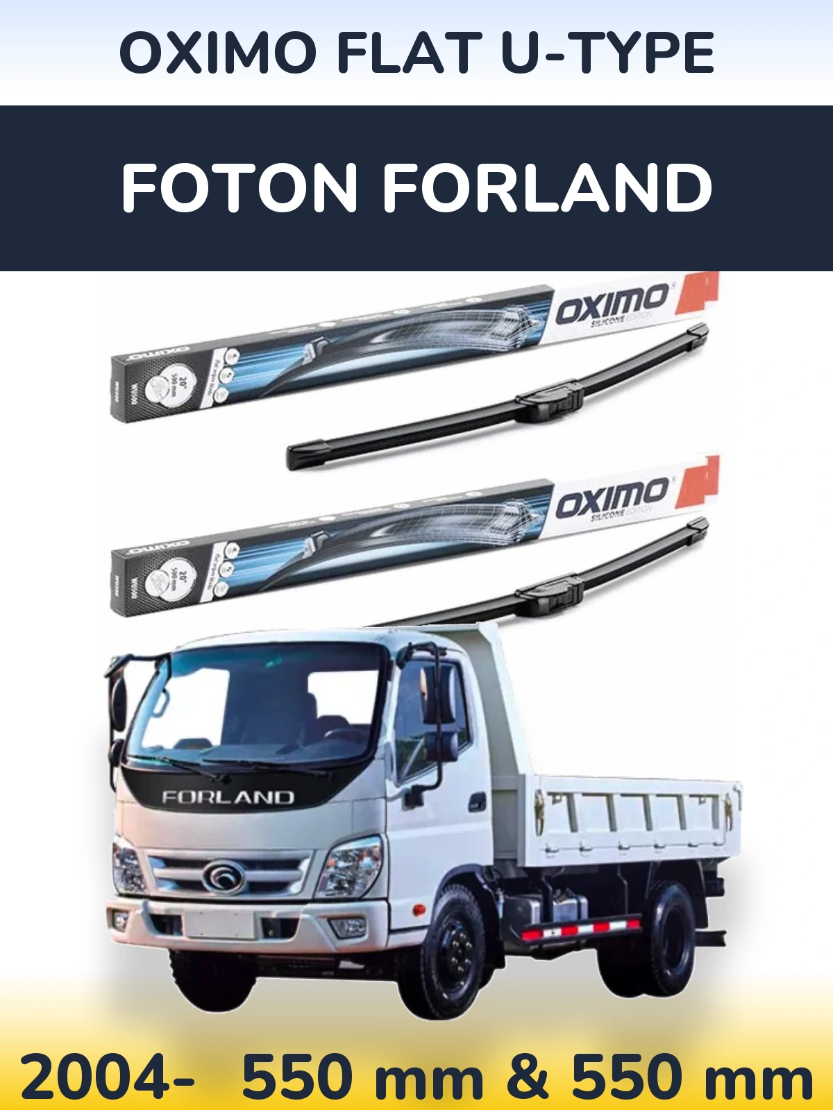 Torkarblad Oximo Flat U-type för Foton Forland