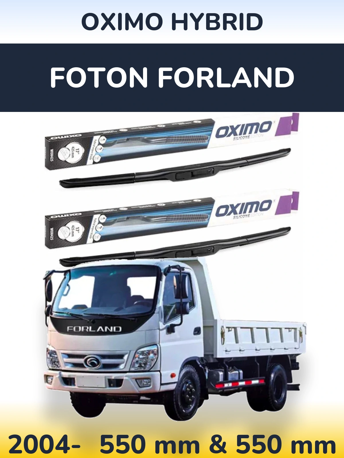 Torkarblad Oximo Hybrid för Foton Forland