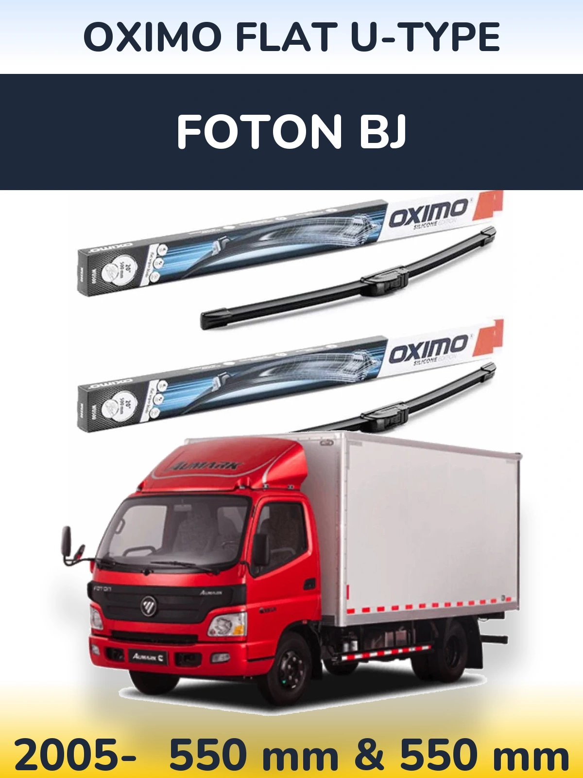 Torkarblad Oximo Flat U-type för Foton BJ