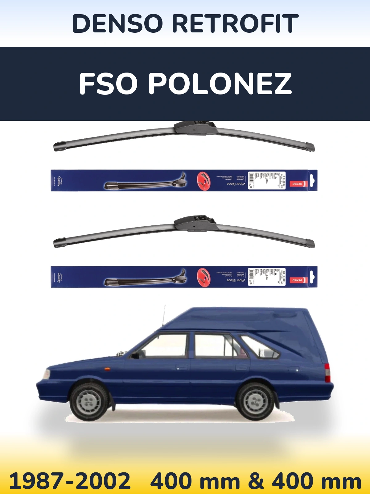Torkarblad Denso Retrofit för FSO Polonez