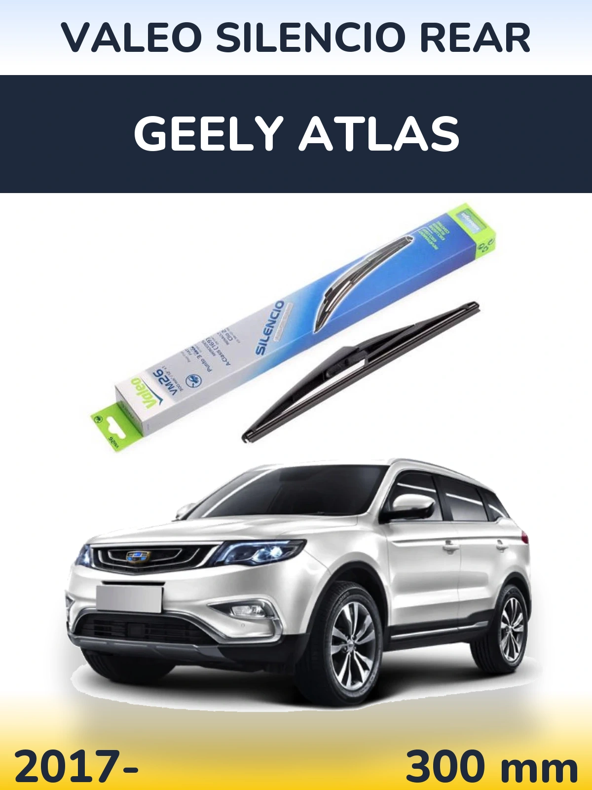 Torkarblad Valeo Silencio Rear för Geely Atlas