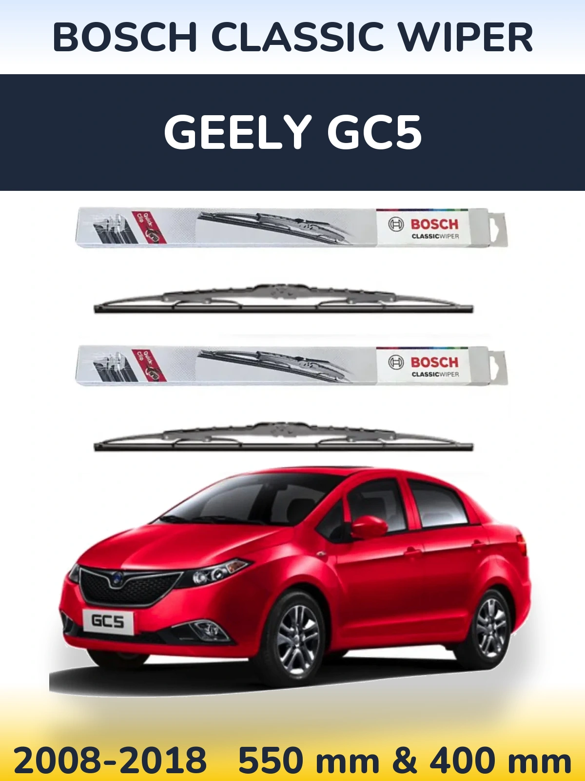 Torkarblad BOSCH Classic Wiper för Geely GC5