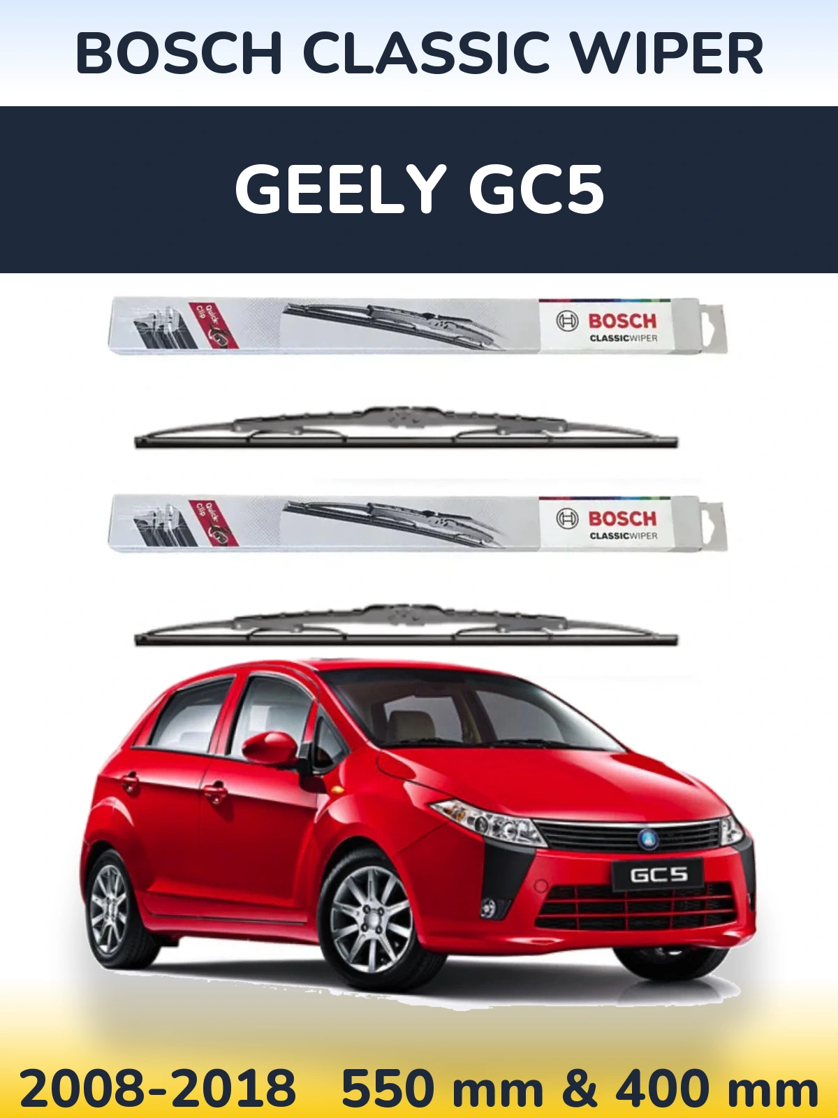 Torkarblad BOSCH Classic Wiper för Geely GC5