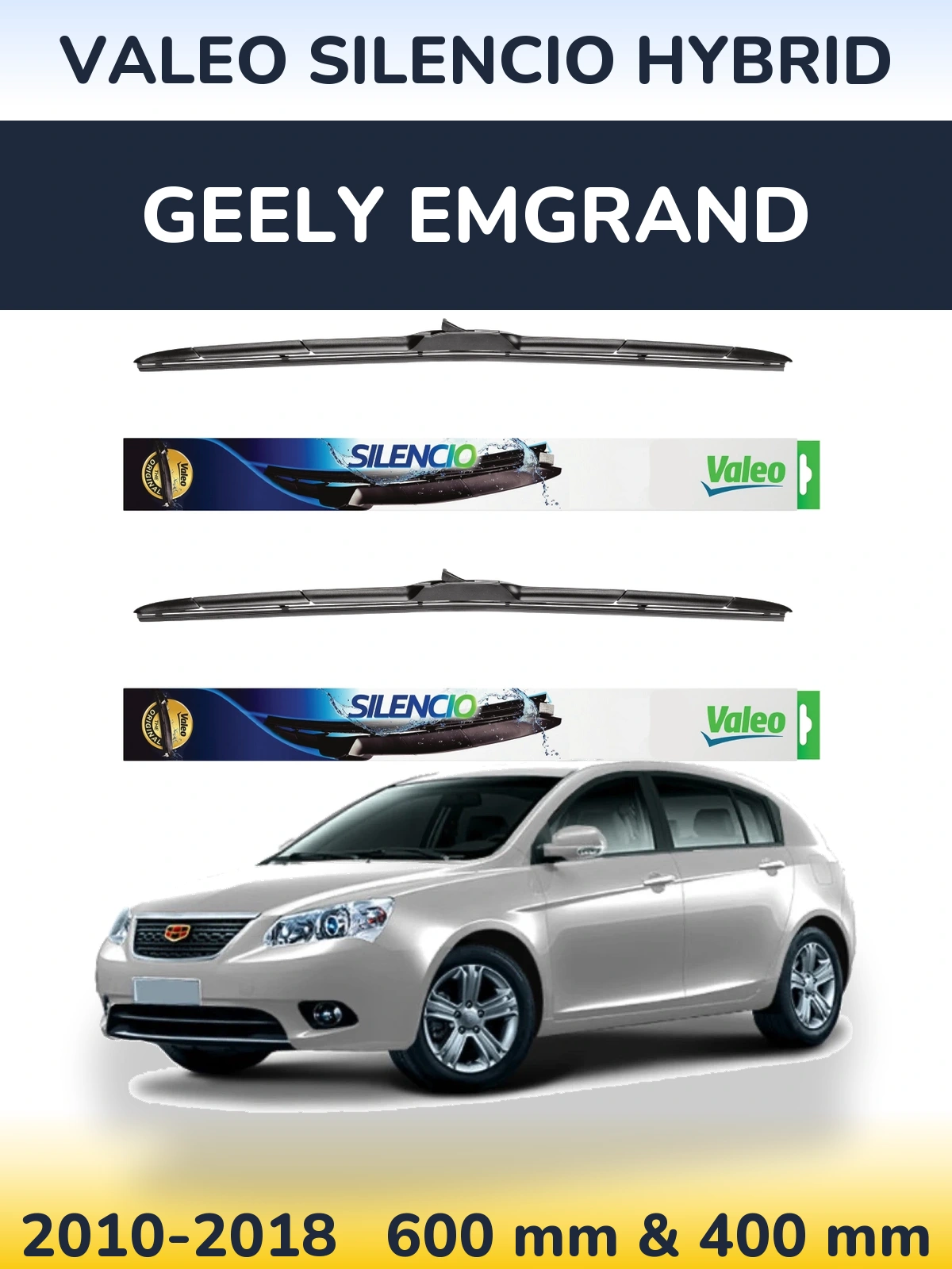Torkarblad Valeo Silencio Hybrid för Geely Emgrand