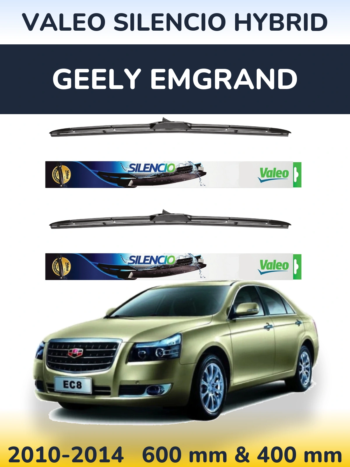 Torkarblad Valeo Silencio Hybrid för Geely Emgrand