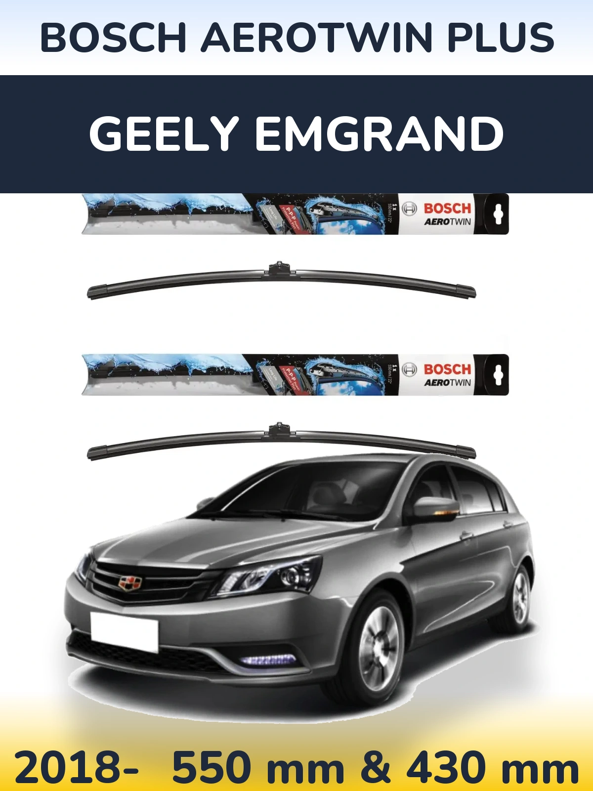 Torkarblad BOSCH AeroTwin Plus för Geely Emgrand