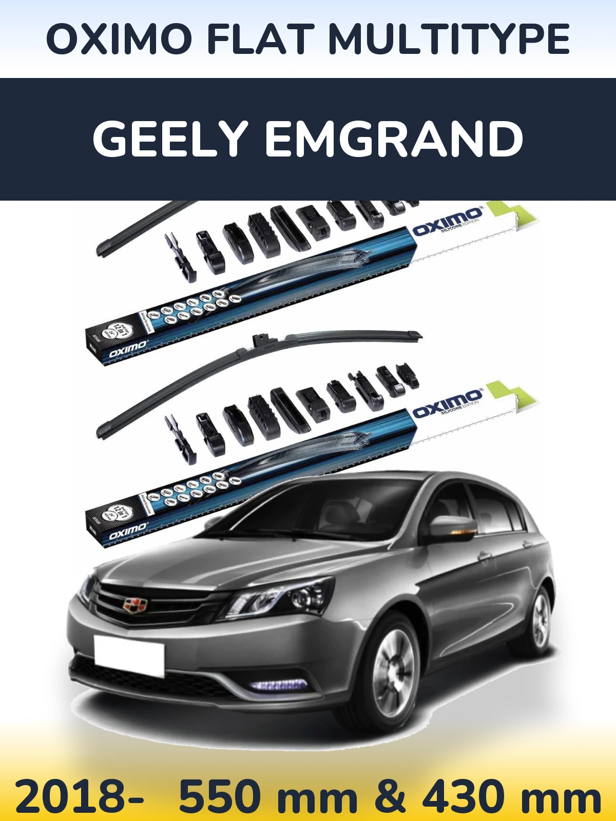 Torkarblad Oximo Flat MultiType för Geely Emgrand