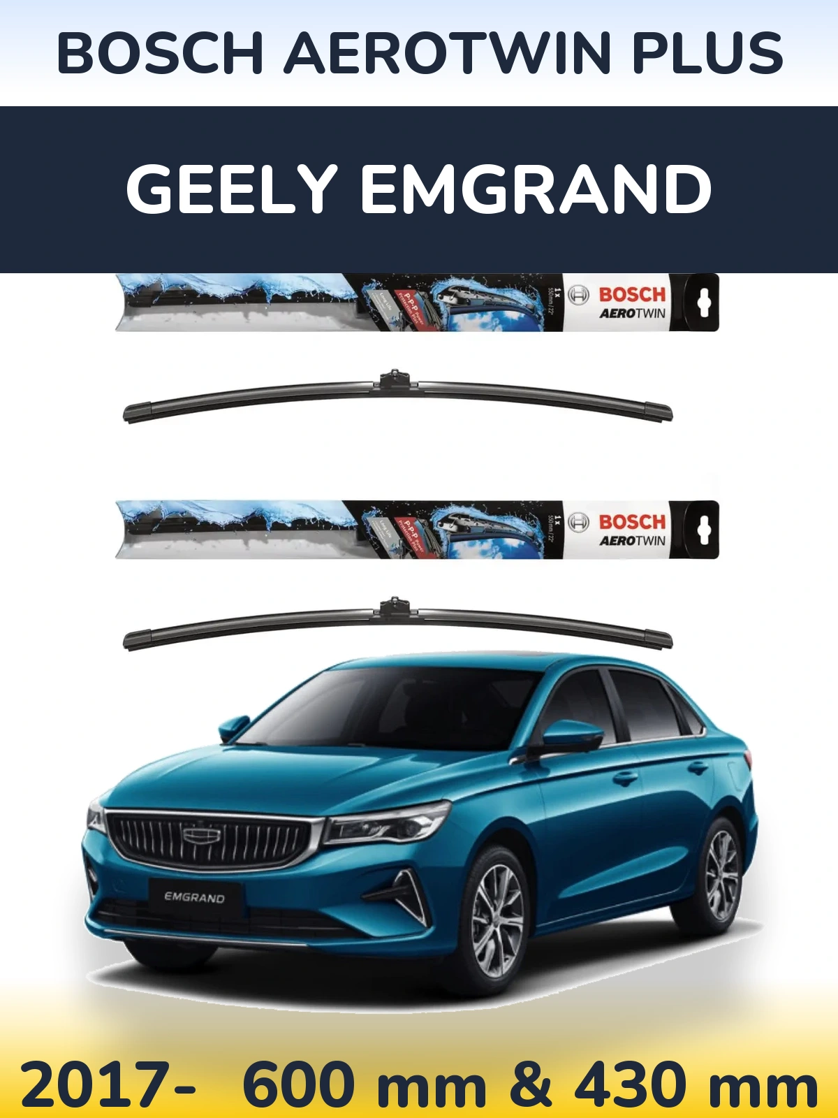 Torkarblad BOSCH AeroTwin Plus för Geely Emgrand