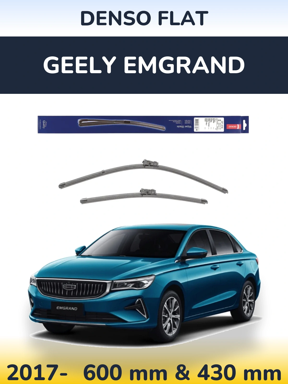 Torkarblad Denso Flat för Geely Emgrand
