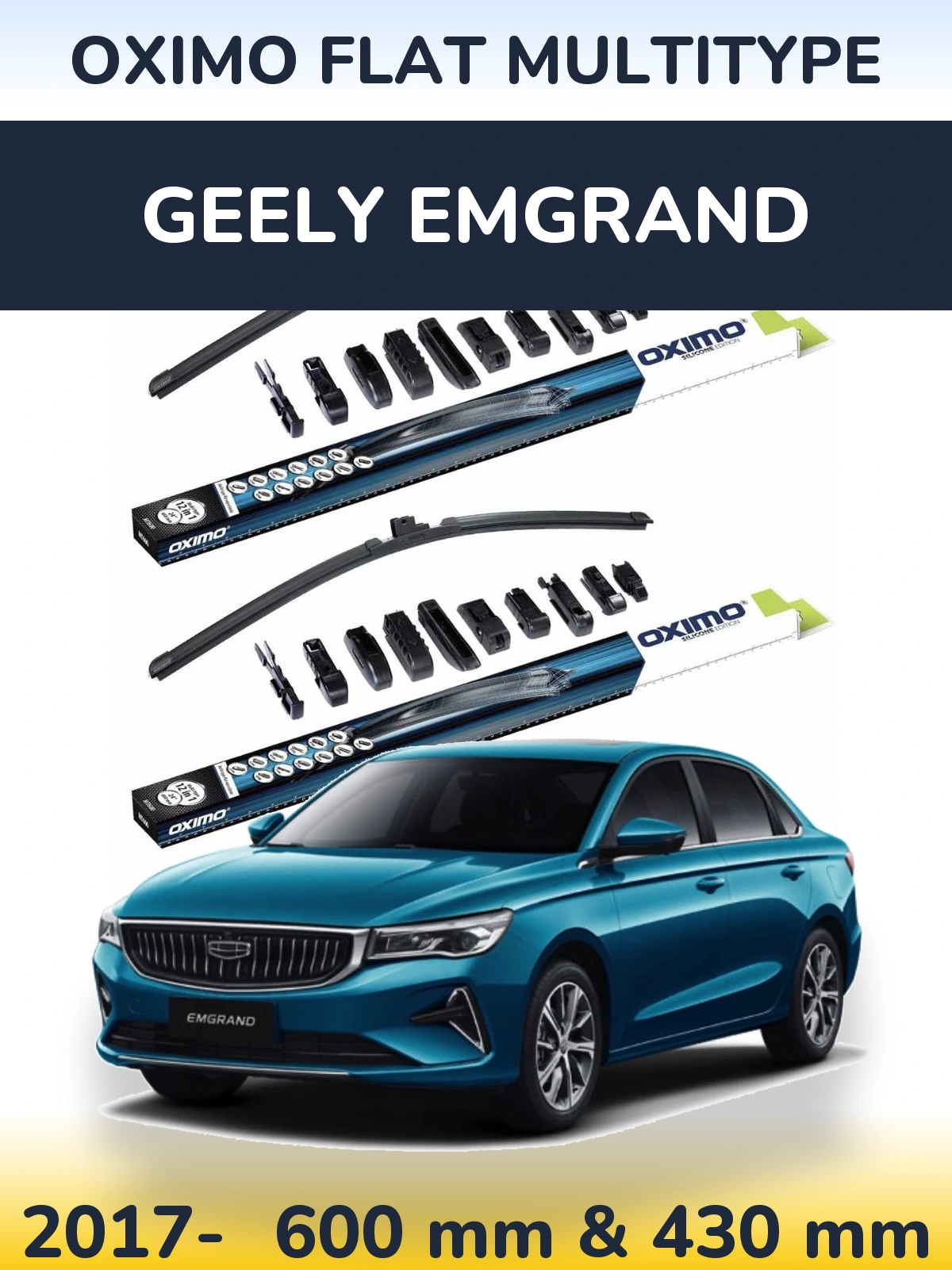 Torkarblad Oximo Flat MultiType för Geely Emgrand