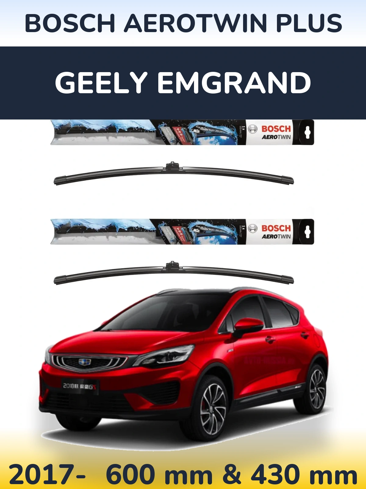 Torkarblad BOSCH AeroTwin Plus för Geely Emgrand