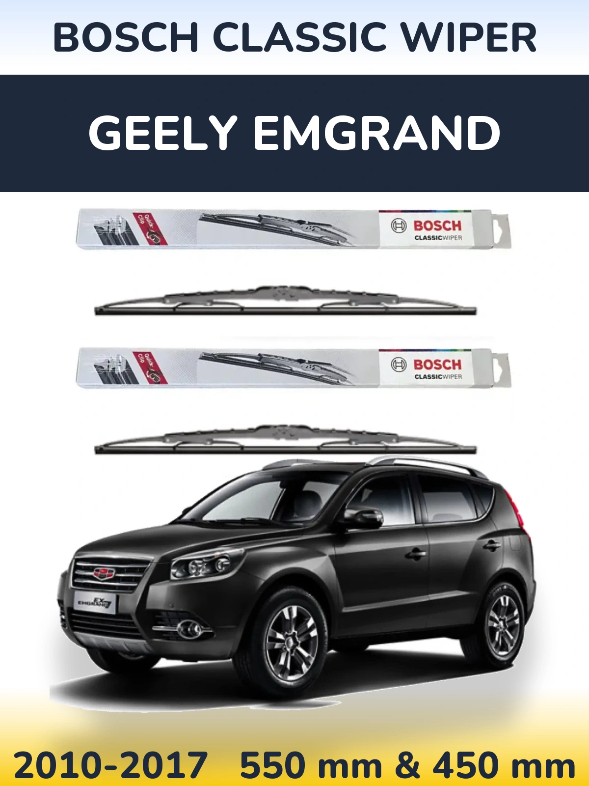 Torkarblad BOSCH Classic Wiper för Geely Emgrand