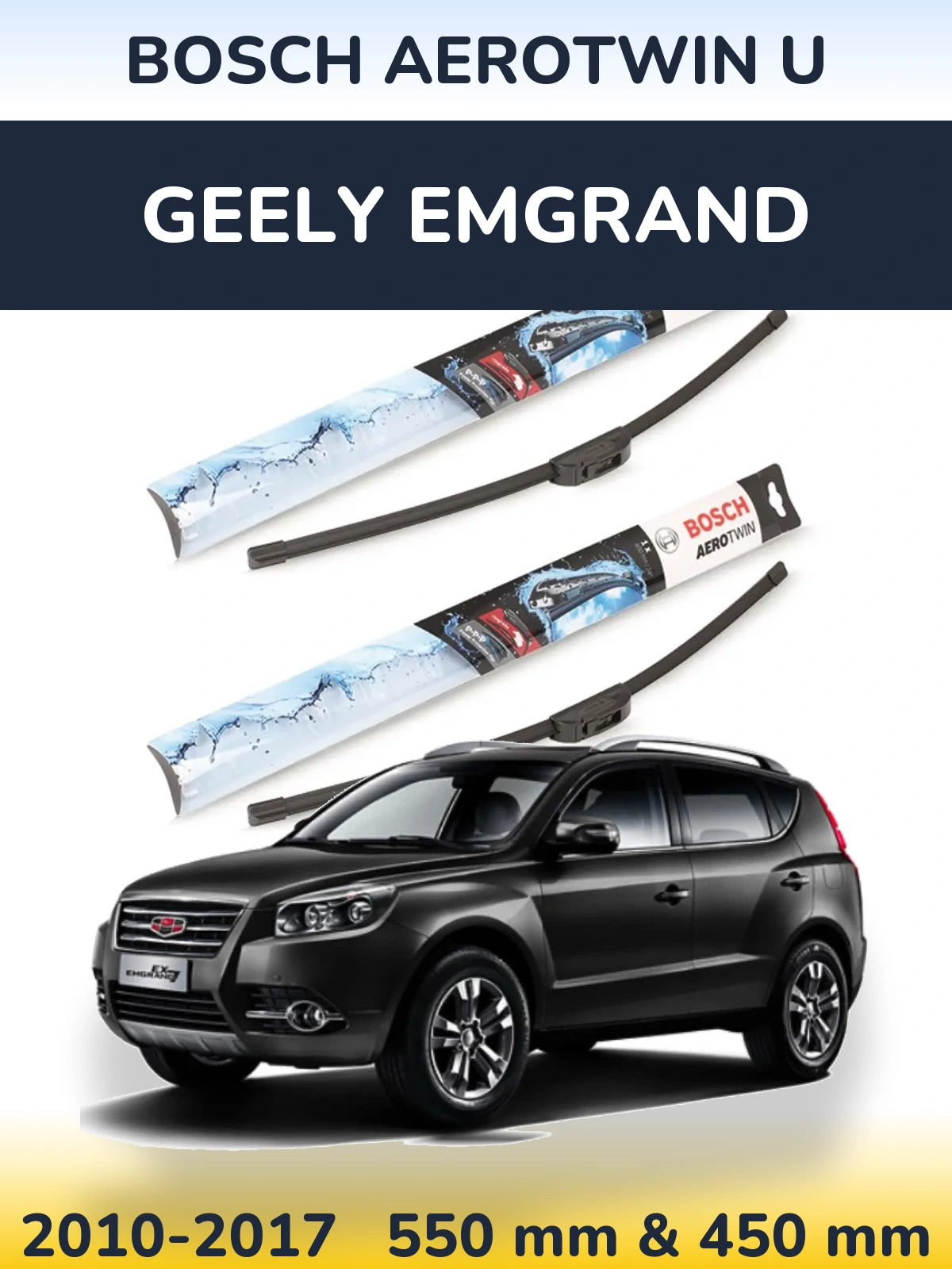 Torkarblad BOSCH AeroTwin U för Geely Emgrand