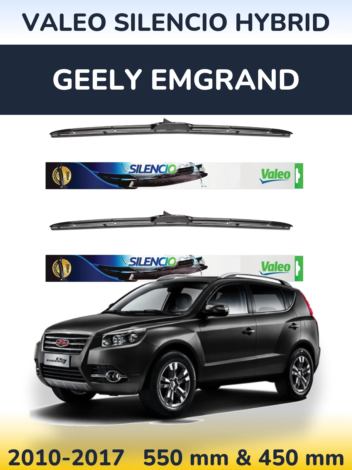 Torkarblad Valeo Silencio Hybrid för Geely Emgrand