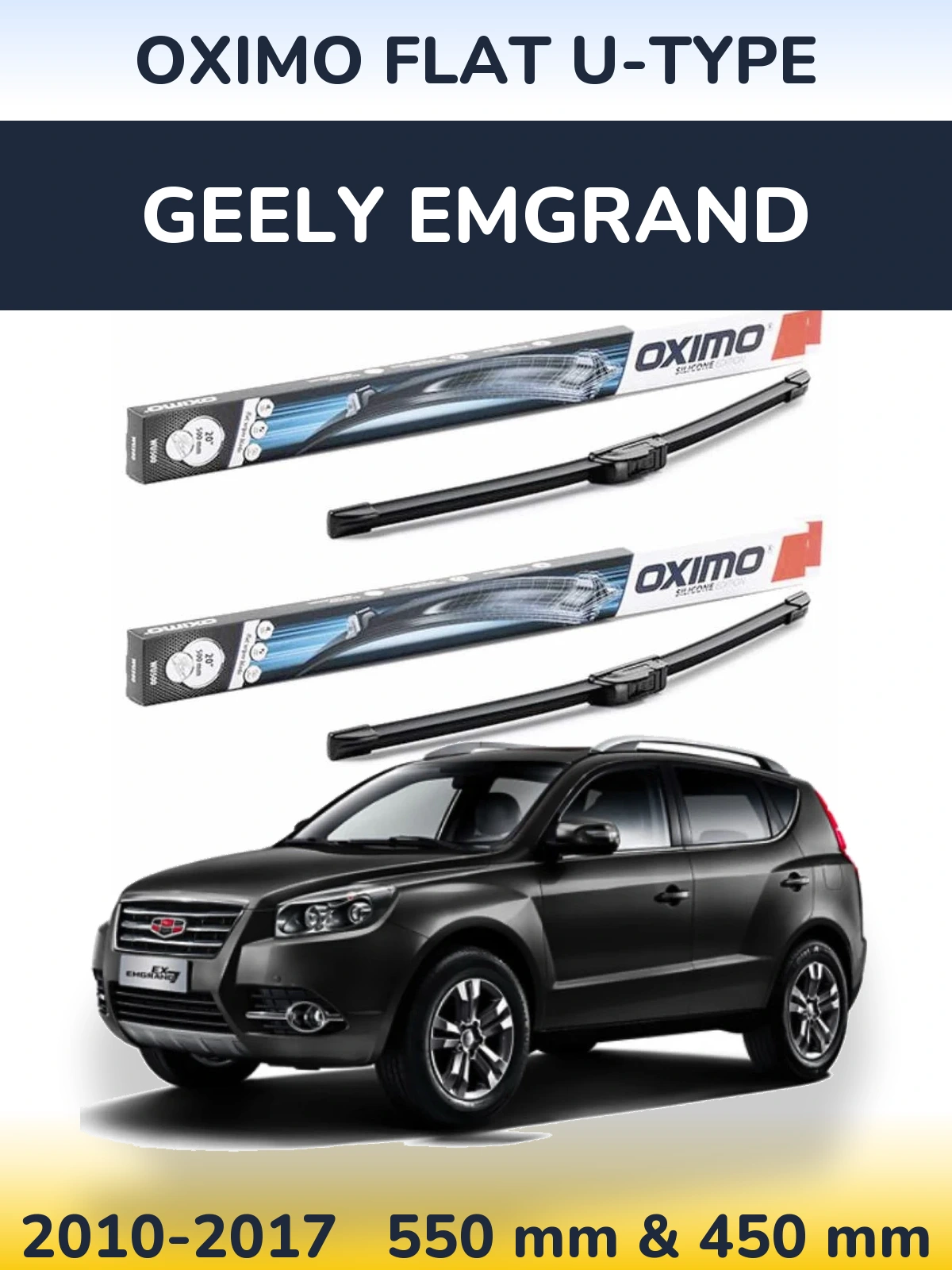 Torkarblad Oximo Flat U-type för Geely Emgrand