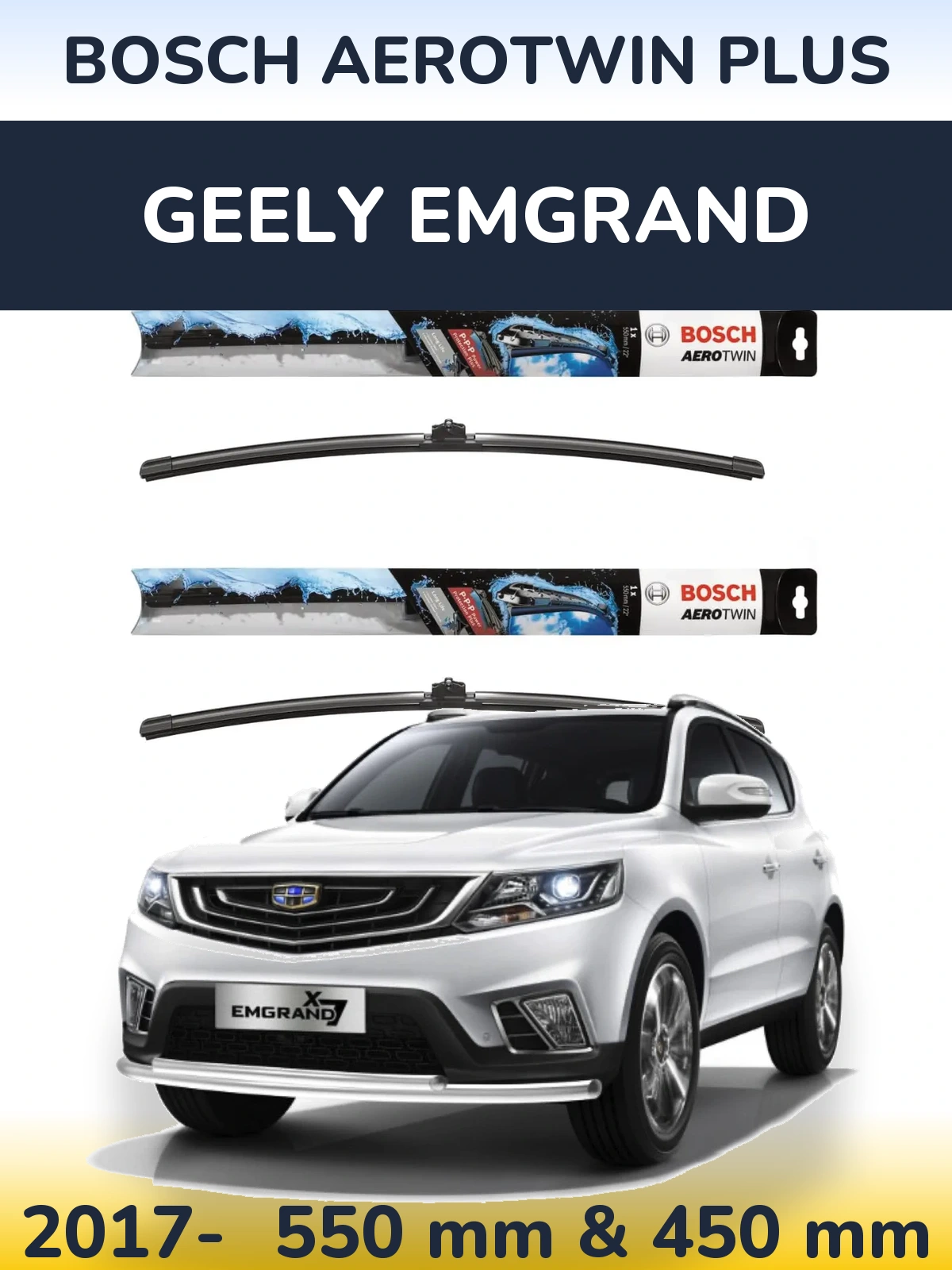 Torkarblad BOSCH AeroTwin Plus för Geely Emgrand