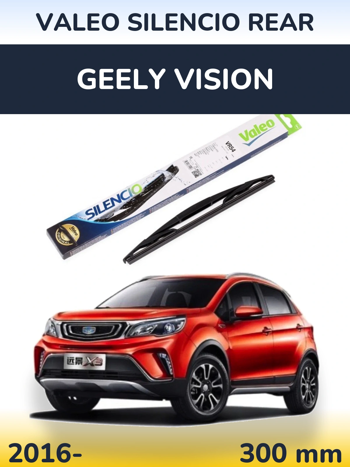 Torkarblad Valeo Silencio Rear för Geely Vision