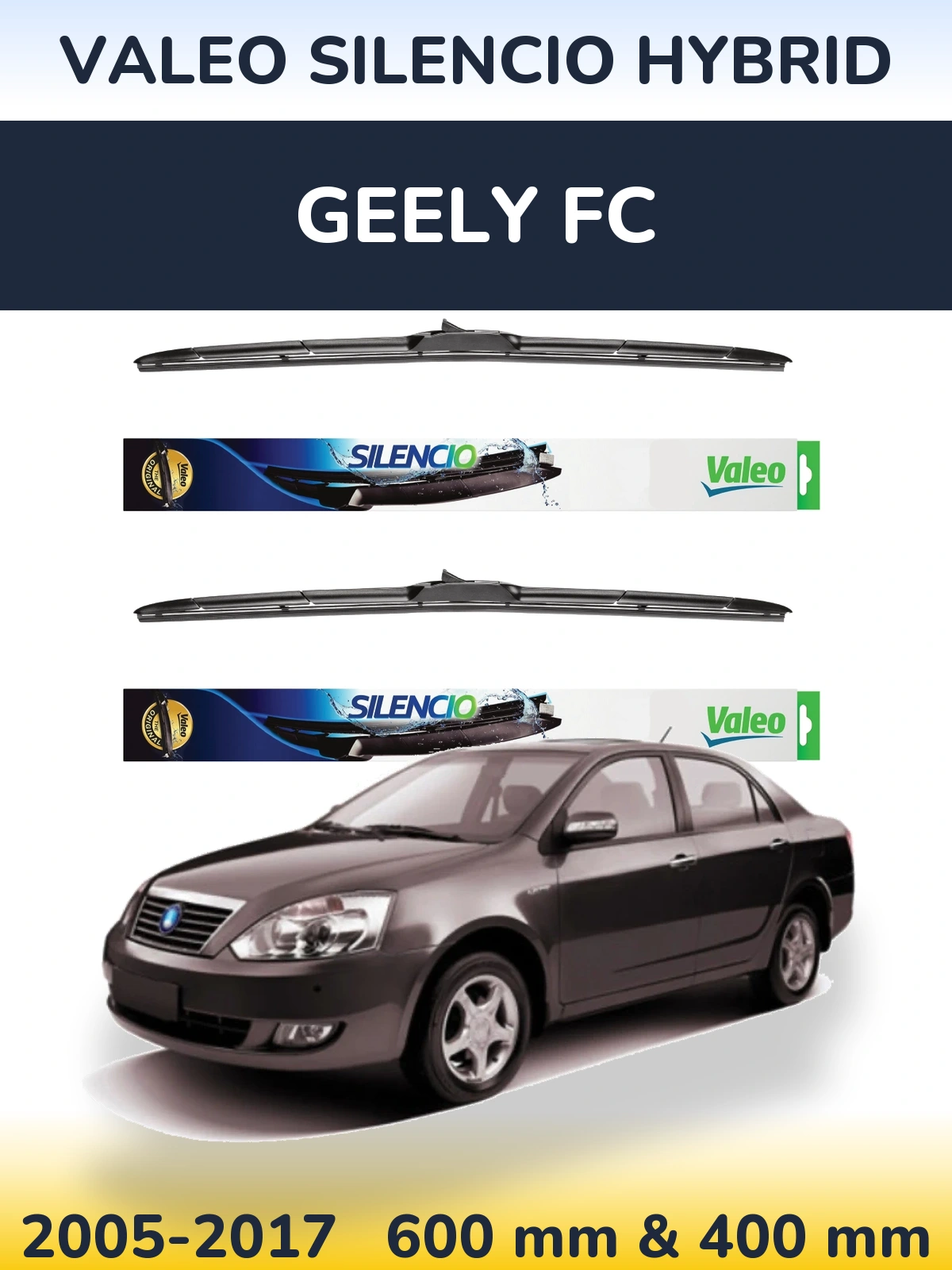 Torkarblad Valeo Silencio Hybrid för Geely FC