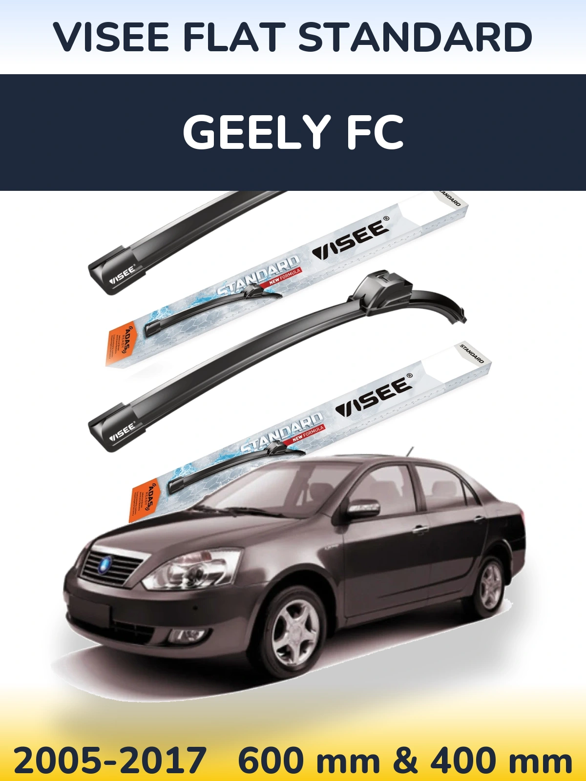 Torkarblad VISEE FLAT STANDARD för Geely FC
