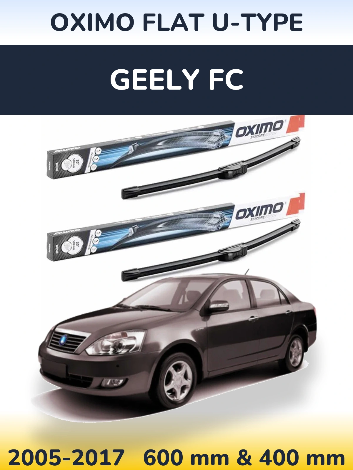Torkarblad Oximo Flat U-type för Geely FC