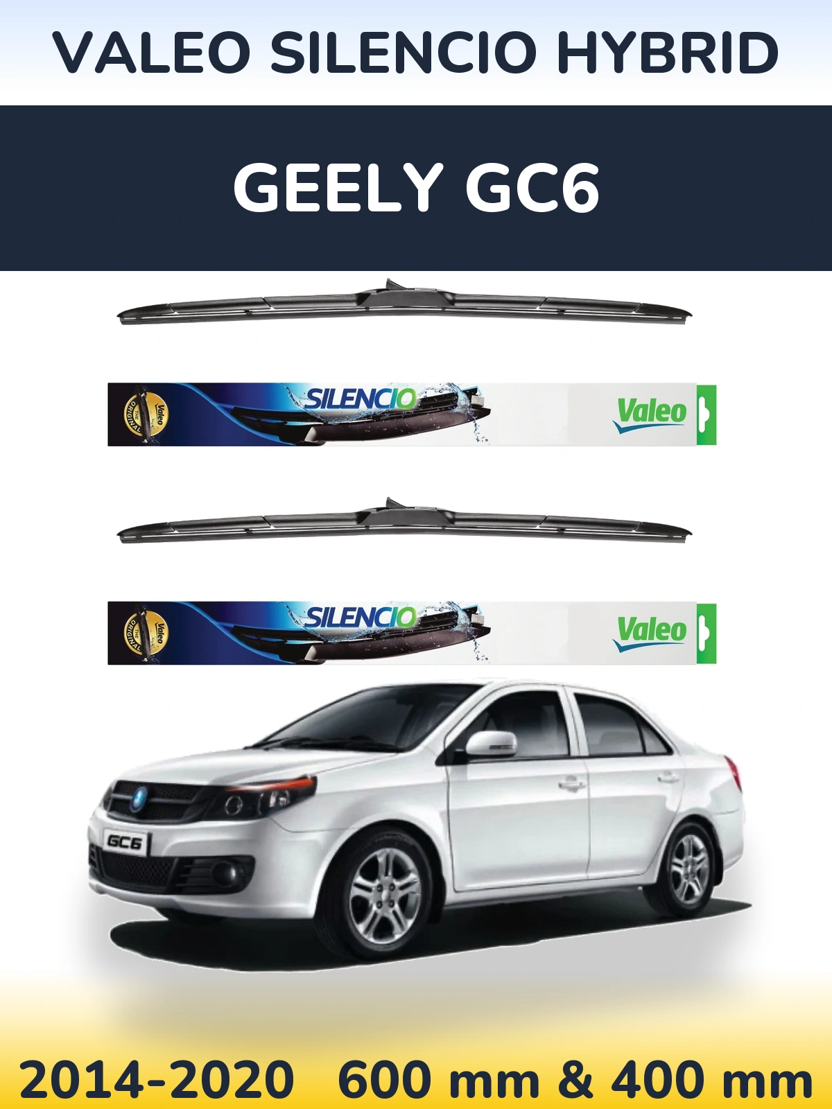 Torkarblad Valeo Silencio Hybrid för Geely GC6