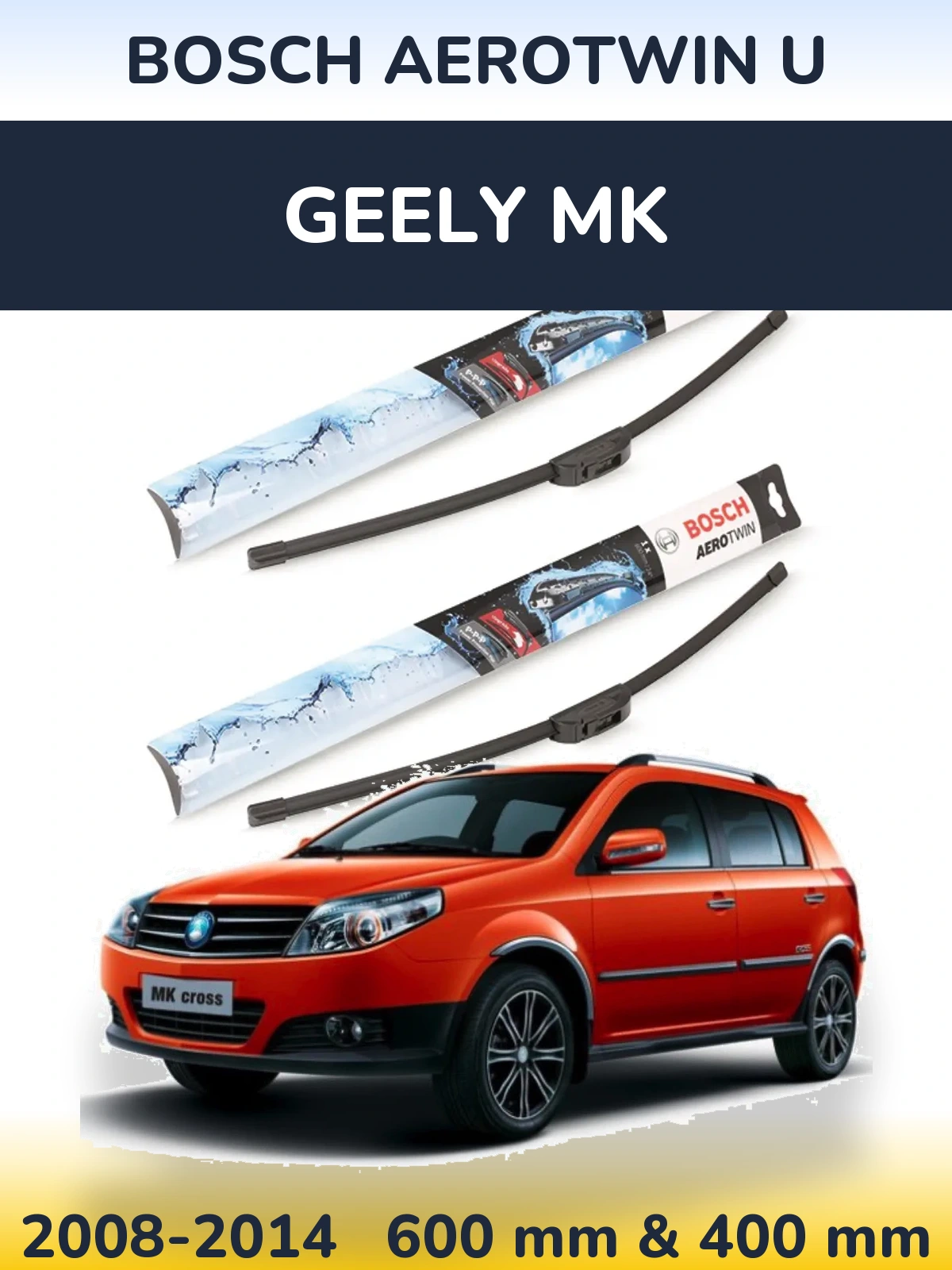 Torkarblad BOSCH AeroTwin U för Geely MK
