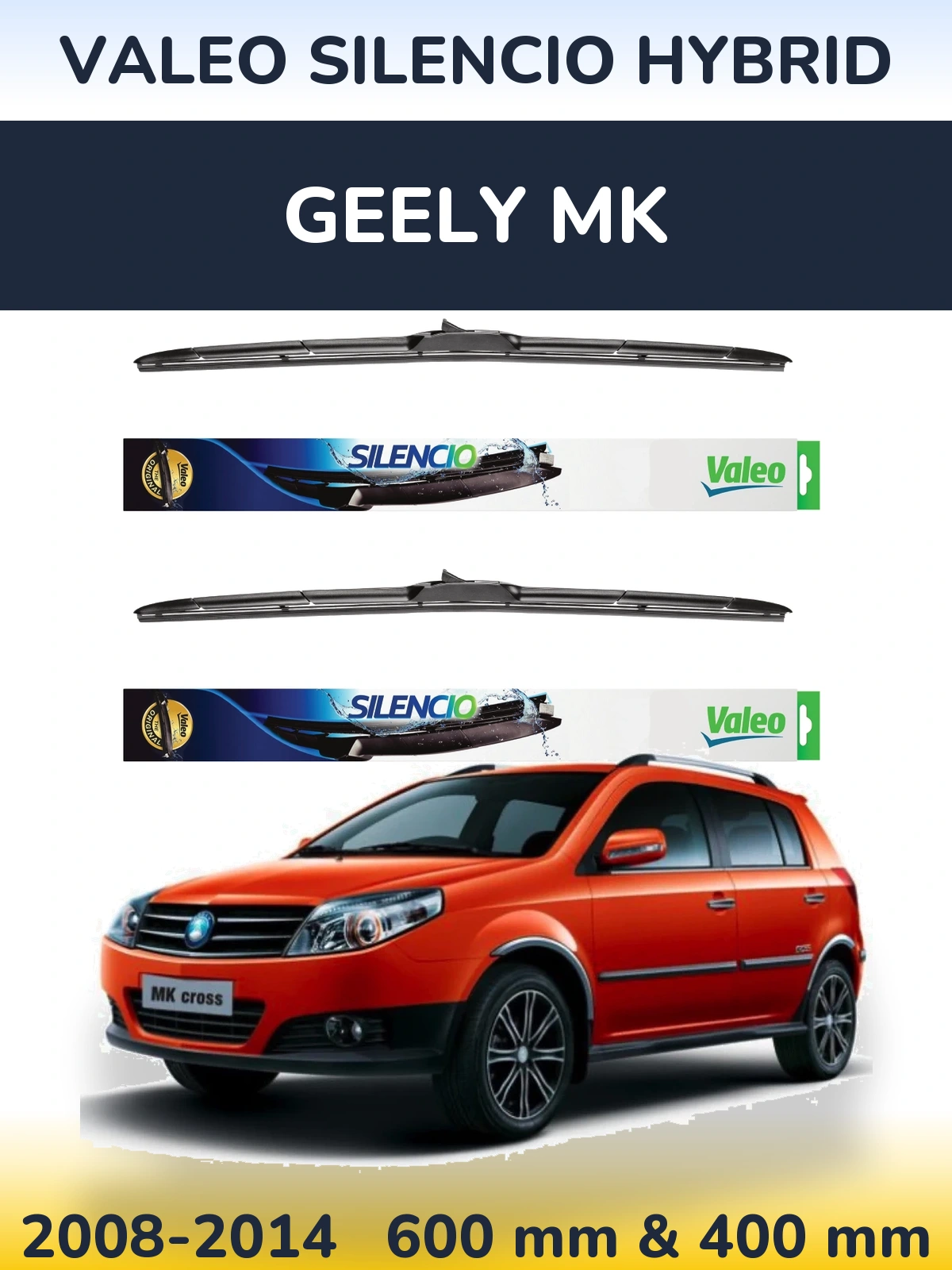 Torkarblad Valeo Silencio Hybrid för Geely MK