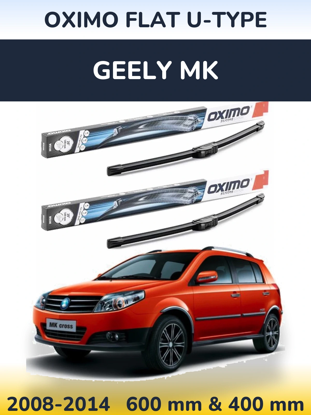 Torkarblad Oximo Flat U-type för Geely MK