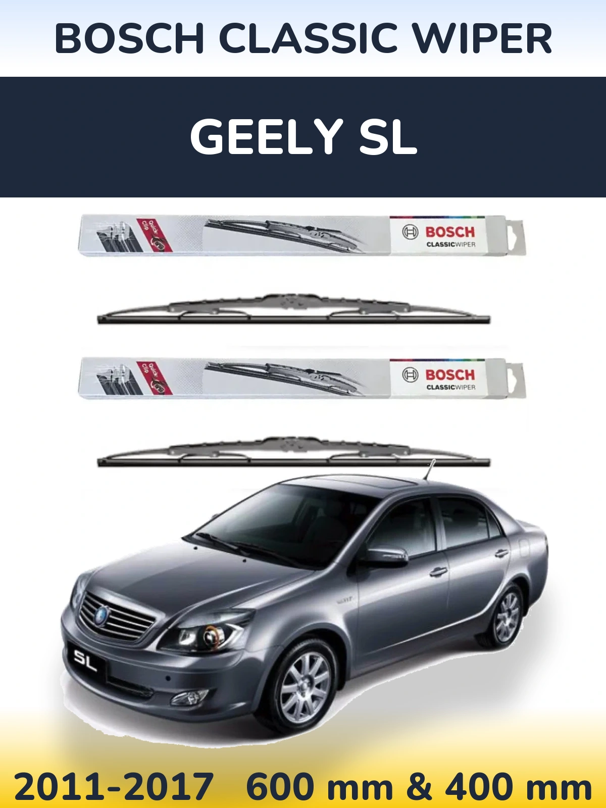 Torkarblad BOSCH Classic Wiper för Geely SL