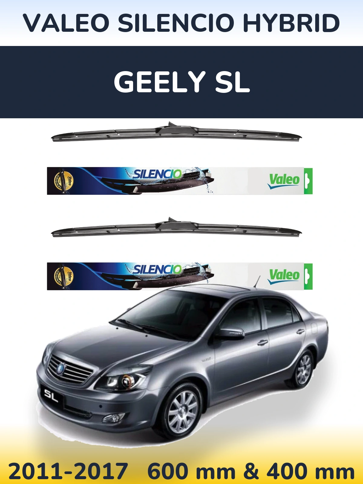 Torkarblad Valeo Silencio Hybrid för Geely SL