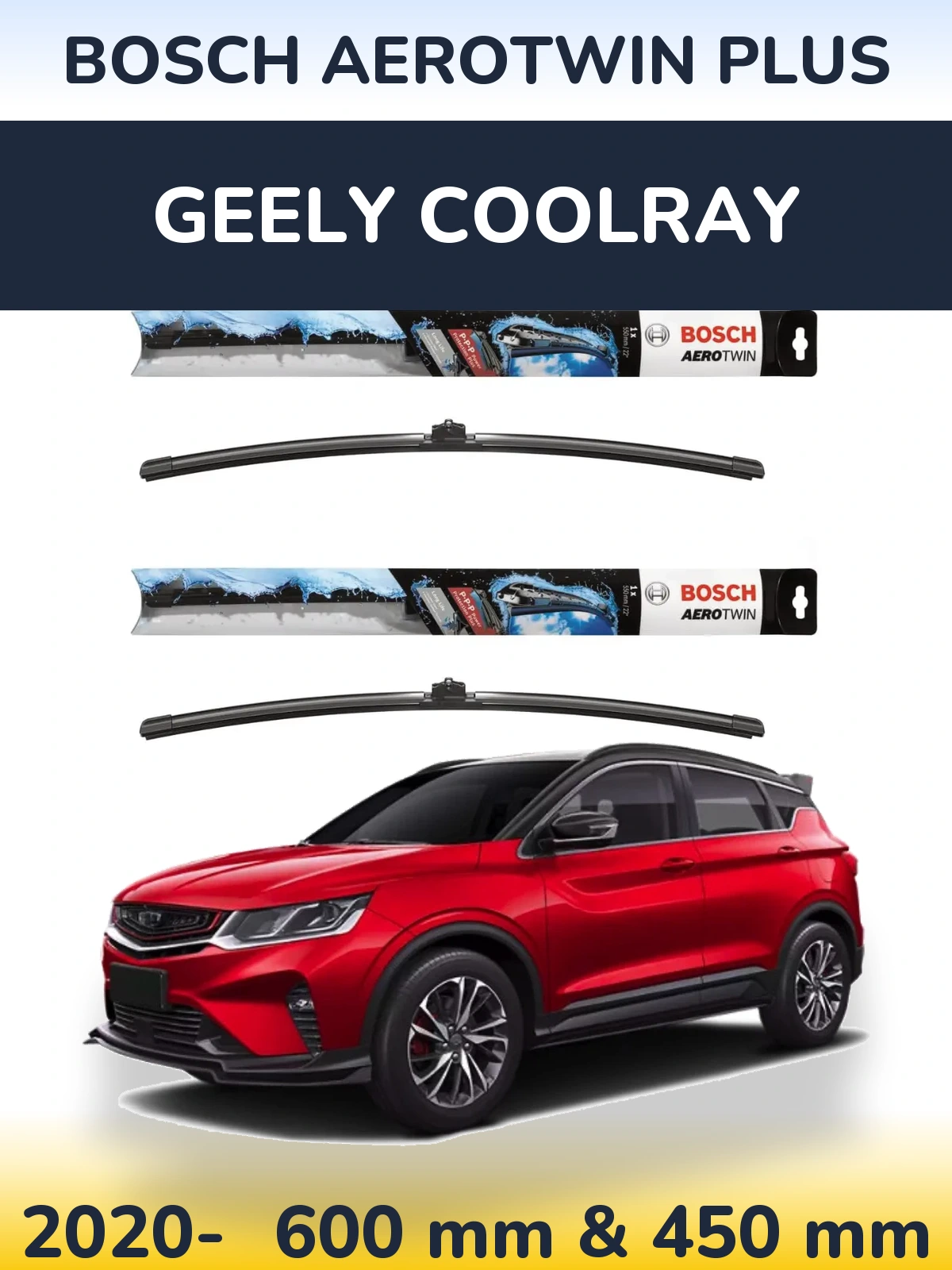 Torkarblad BOSCH AeroTwin Plus för Geely Coolray