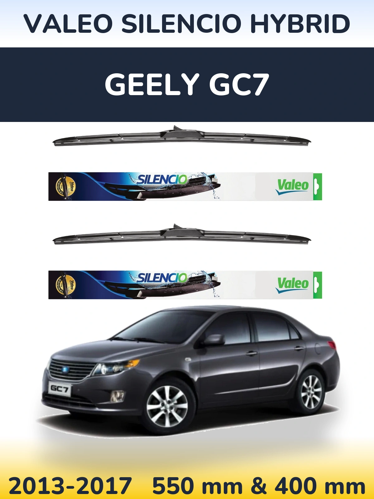 Torkarblad Valeo Silencio Hybrid för Geely GC7