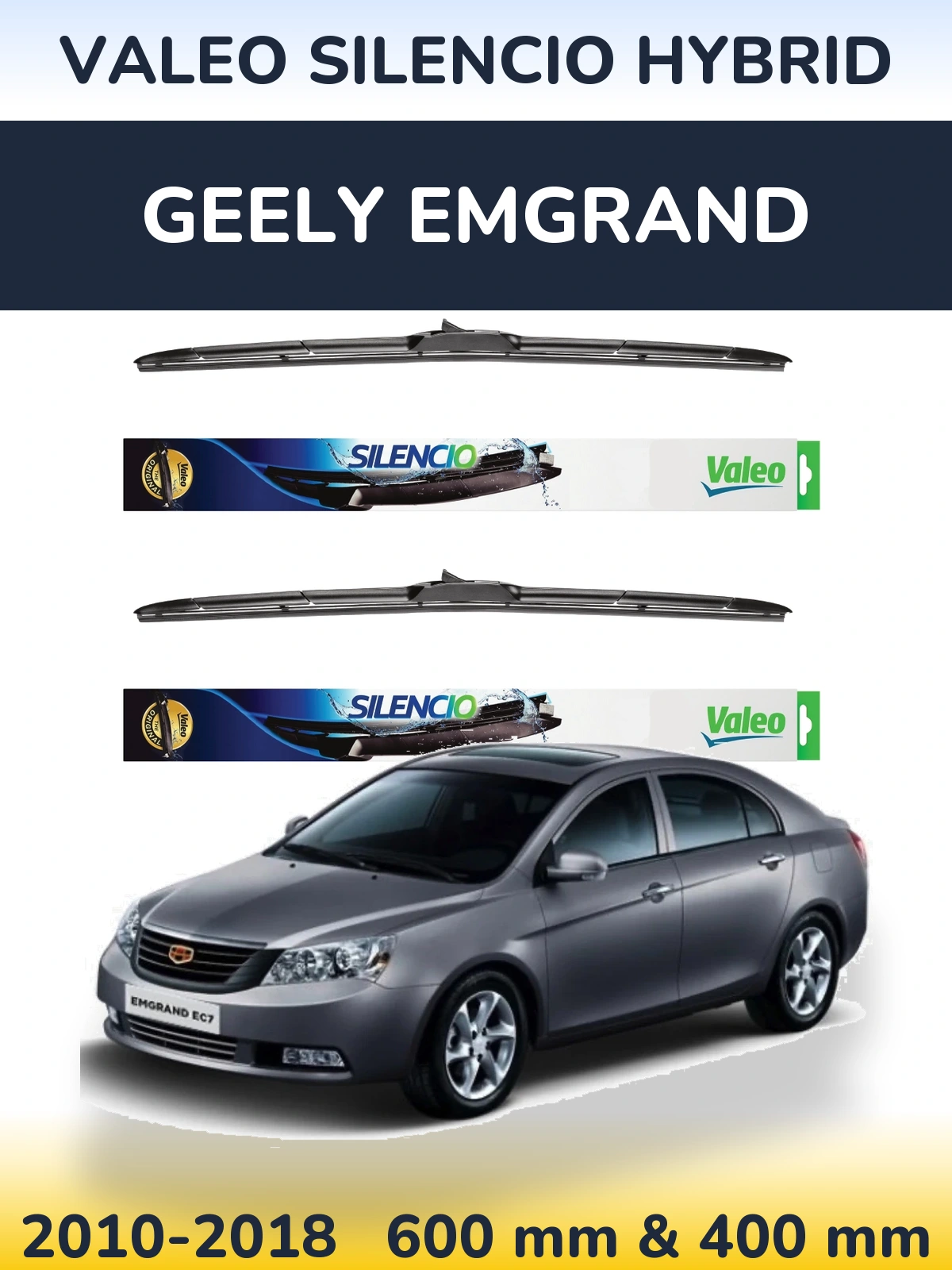 Torkarblad Valeo Silencio Hybrid för Geely Emgrand