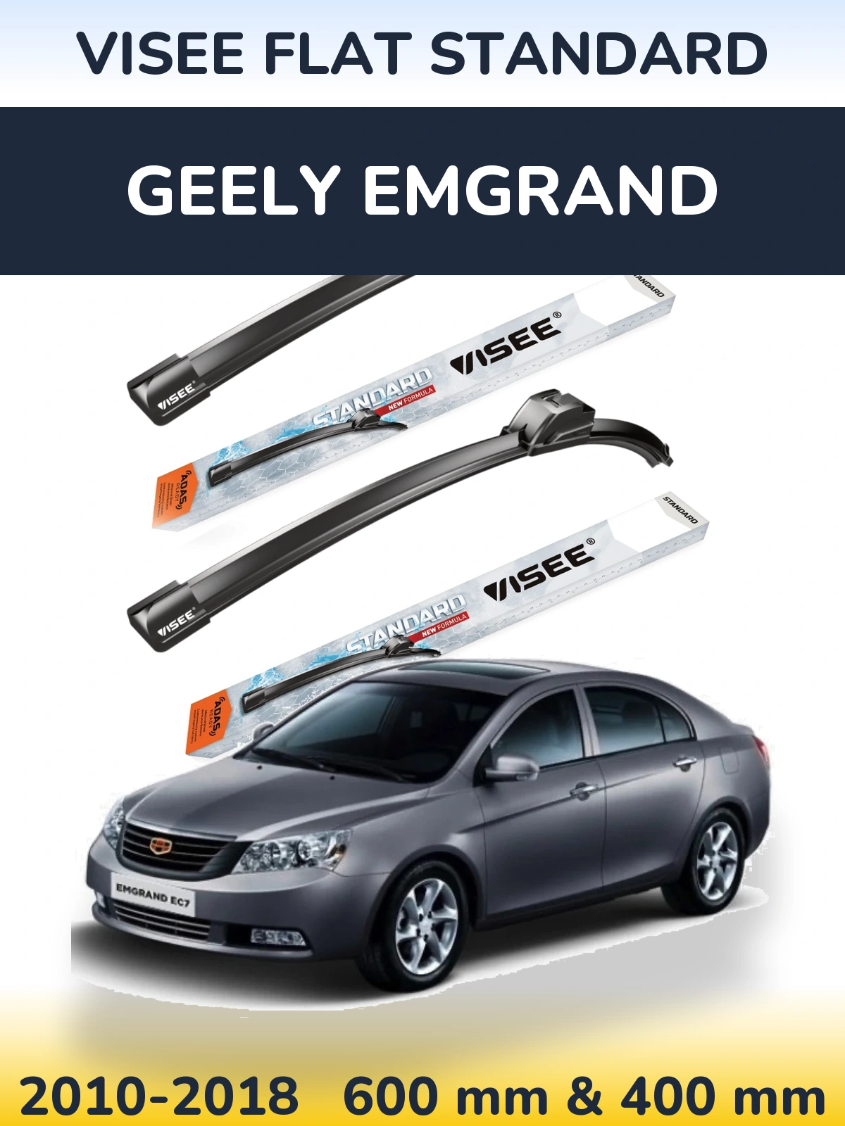 Torkarblad VISEE FLAT STANDARD för Geely Emgrand