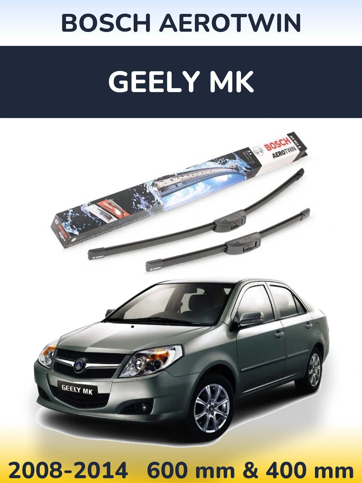Torkarblad BOSCH AeroTwin för Geely MK