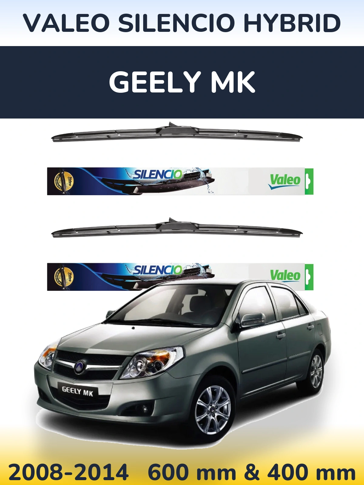 Torkarblad Valeo Silencio Hybrid för Geely MK