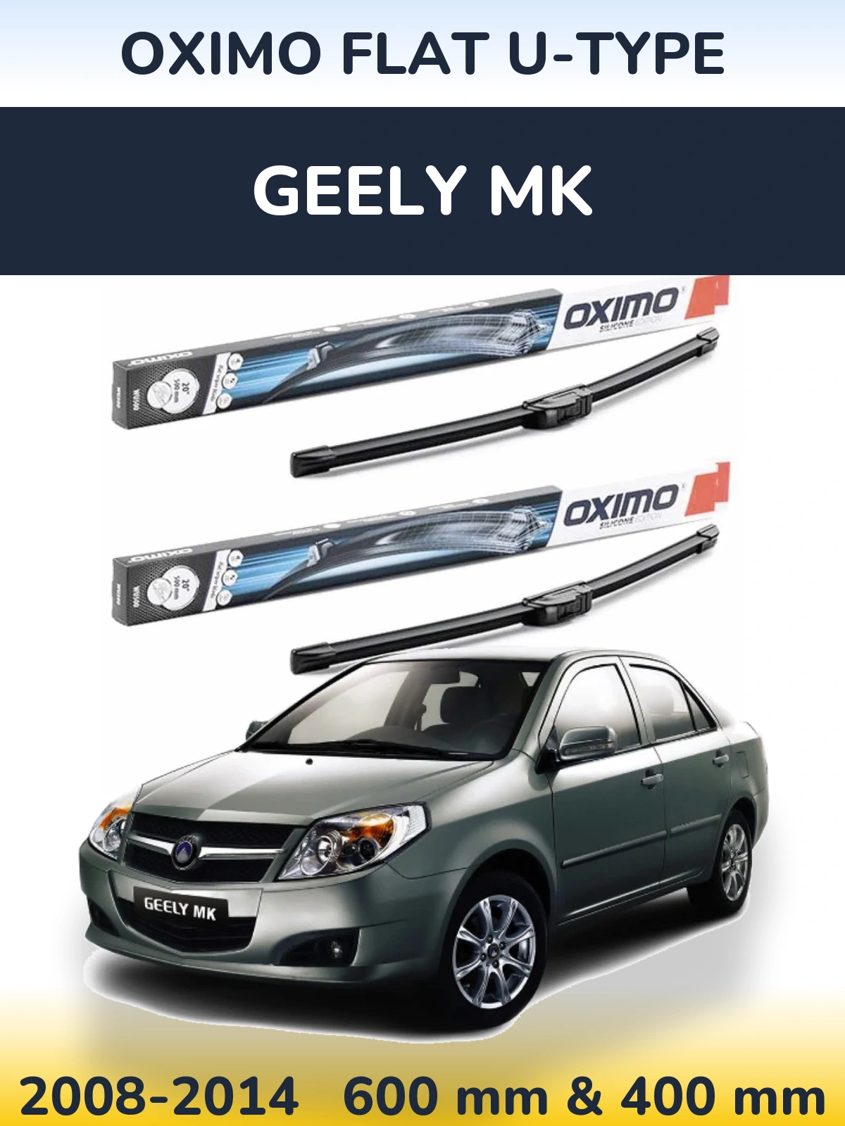 Torkarblad Oximo Flat U-type för Geely MK