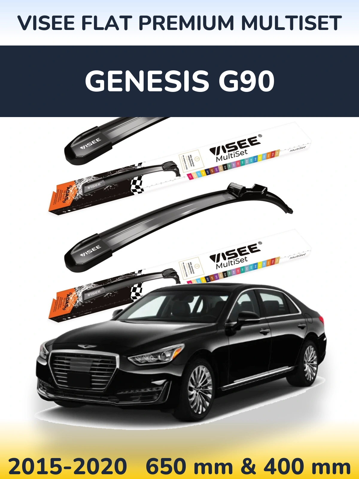 Torkarblad VISEE FLAT PREMIUM MultiSet för Genesis G90