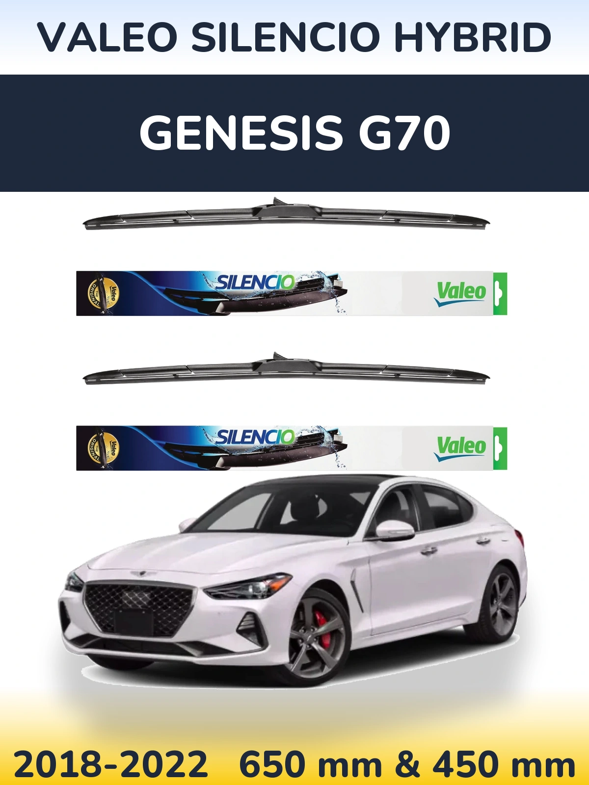 Torkarblad Valeo Silencio Hybrid för Genesis G70
